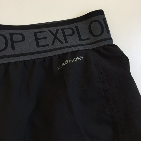 THE NORTH FACE Flashdry Black Logo Print Waistband Panty Insert Active Shorts - Picture 10 of 10